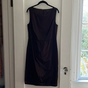 BROOKS BROTHERS SILK/CORTON DRESS. DEEP EGGPLANT PURPLE. SIZE 8. NWT.